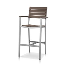 Bar Arm Chair Kessler Silver / Gray